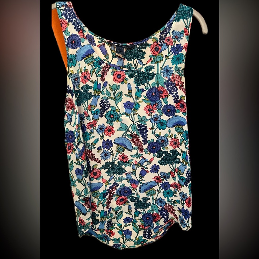 French Connection Silk Crepe Tank Top